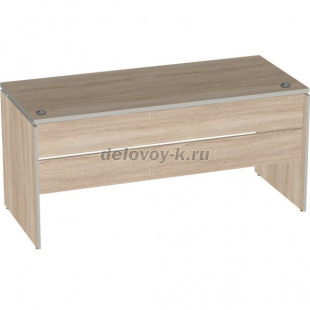 Стол прямой V-1.2С два кабель-канала с заглушками 1600х700х750 рис1