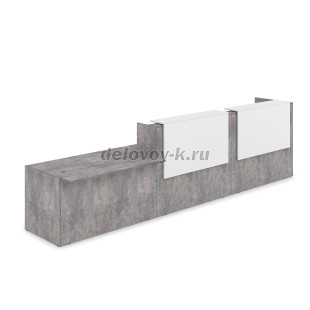 1КРС-ДС.008 Комплект Ресепшн с фартуком ЛДСП 4232*901*1161 без подсветки рис3