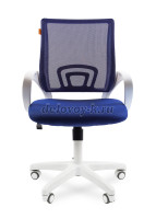 Офисное кресло Chairman 696 Россия белый пластик TW-11_TW-01 черный синий 1 рис2