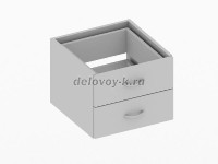 Тумба подвесная к столу 390х430х330 орех рис1