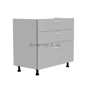 Тумба кухонная с тремя выдвижными ящиками 900*500*720 рис1