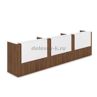 1КР-ДС.003.1 Комплект Ресепшн с фартуком ЛДСП 4264*762*1161 с подсветкой рис1