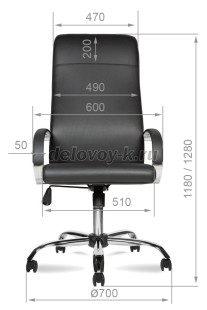 Кресло руководителя М-175 А ХРОМ рис2