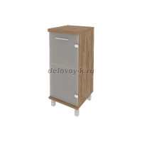 Шкаф низкий узкий правый (1 низкая дверь стекло) 401*432*958 рис1