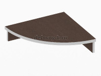 Подставка под монитор угловая 470х470х110 орех рис1