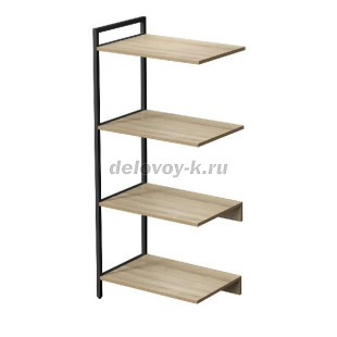 10СПС.4.600 Стеллаж промежуточный средний 4 полки (580*400*1328) рис1