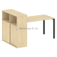 Стол письменный на П-образном м/к с опорным шкафом-купе БП.РС-СШК-3.3 рис1