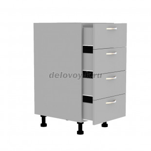 Тумба кухонная с четырьмя выдвижными ящиками 450*500*720 рис2