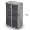 6Ш.017.4 Шкаф для документов средний со стеклом (800-450-1348) Basalt