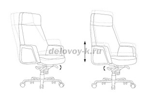 Кресло руководителя Бюрократ _ANTONIO рис3