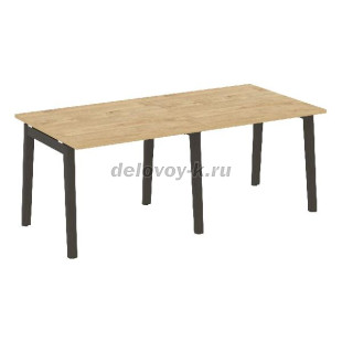 Стол переговорный (2 столешницы), опоры - массив дерева 1960*980*750  OW.PRG-2.1 рис1