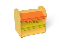 Стеллаж для книг двухсторонний, 800*550*810 (желтый (ая), Вариант 13) рис1