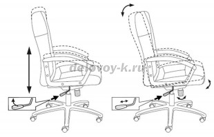 Кресло руководителя Бюрократ T-9908AXSN-AB кожа, крестовина металл хром рис2