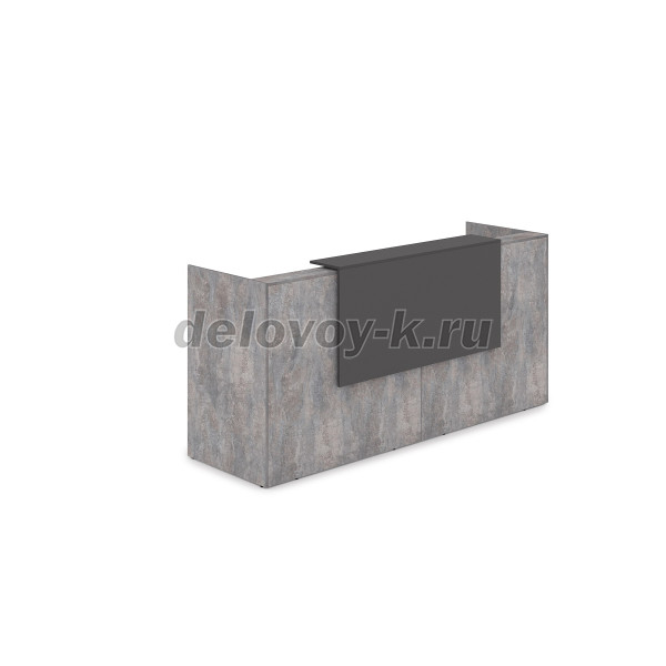 1КР-ДС.001 Комплект Ресепшн с фартуком ЛДСП 2432*762*1161 без подсветки рис3