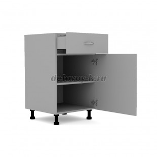 Тумба кухонная с одной распашной дверью и ящиком 550*500*720 рис2