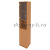 Шкаф высокий узкий левый (1 низкая дверь ЛДСП, 1 низкая дверь стекло) А.СУ-1.4 Л