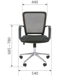 Кресло для персонала CHAIRMAN 698 хром рис2