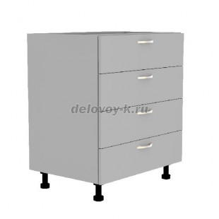 Тумба кухонная с четырьмя выдвижными ящиками 650*500*720 рис1