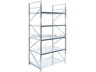 Стеллаж MS U 300/150x100/5 безболтовой среднегрузовой с одной крестовиной жесткости, нагрузка 1000кг рис1