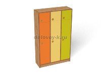 Шкаф 3-секционный с антресолью на цоколе рис1