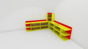 Стеллаж угловой "Замок" СТ-009 2200*420*600 рис2