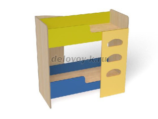 Кровать 2-х ярусная Машенька 1200*600*1400 (КР-022) рис1