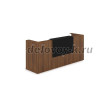 1КР-КЛ.201 Комплект Ресепшн с фартуком HPL 2654-749-1149 без подсветки_Шамони темный_Черный матовый