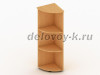 Стеллаж угловой 370х370х1260 орех