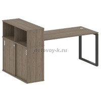 Стол письменный на О-образном м/к с опорным шкафом-купе БО.РС-СШК-3.4 рис1