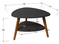 Стол журнальный Бруклин графит дуб светлый_i_1000 рис2