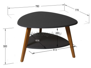 Стол журнальный Бруклин рис2