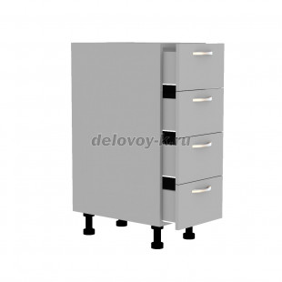 Тумба кухонная с четырьмя выдвижными ящиками 350*500*720 рис2