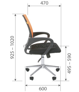 Кресло для персонала CHAIRMAN 696 хром рис3