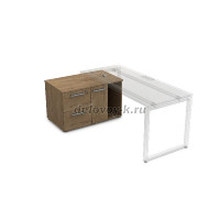 9Т.010 Тумба с двумя ящиками и дверкой (1000-600-620) teakwood рис1