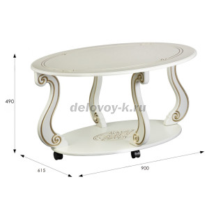 Стол журнальный Овация (М) на колесах рис2