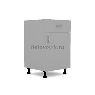 Тумба кухонная с одной распашной дверью и ящиком 550*500*720 рис1