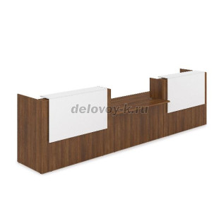 1КРС-ДС.009 Комплект Ресепшн с фартуком ЛДСП 4232*901*1161 без подсветки рис1