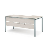 Стол письменный эргономичный с царгой на металлокаркасе|сосна карелия рис1