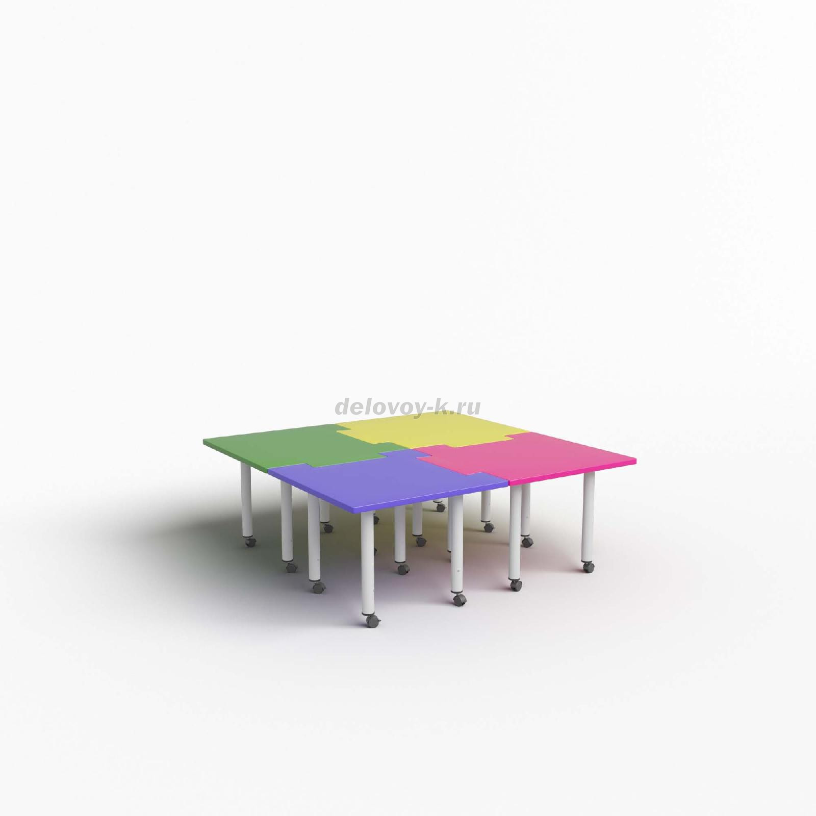 Стол детский регулируемый "Пазл", 1 модуль, столешница МДФ, краска  гр. 1-3 фото