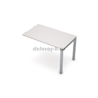 6МПр.602 Приставной элемент (1200-700-750) Белый_Алюминий матовый рис3