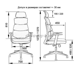Кресло руководителя МГ-26 709 ХРОМ ПАУК рис5