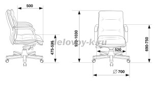 Кресло руководителя Бюрократ T-9927WALNUT-LOW рис2