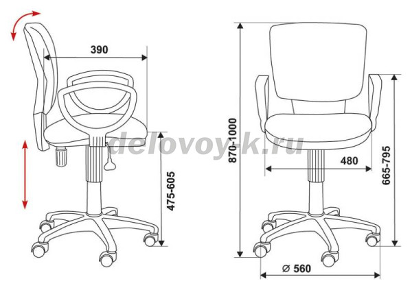 Кресло Бюрократ CH-626AXSN рис3