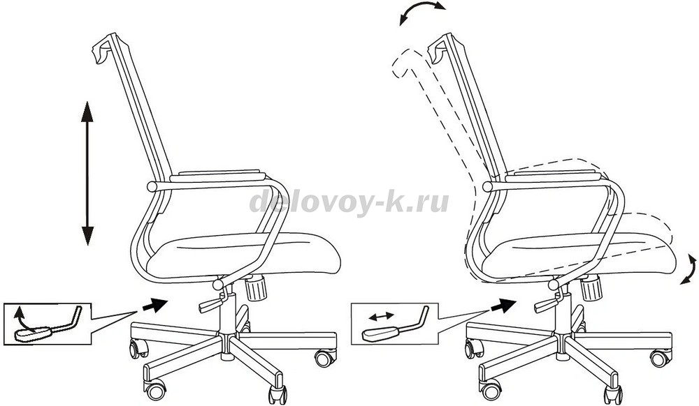 Кресло руководителя Бюрократ CH Balance сетка/ткань крестовина металл черный фото 8