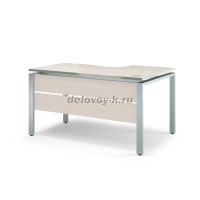 Стол письменный эргономичный с царгой на металлокаркасе|сосна карелия рис1