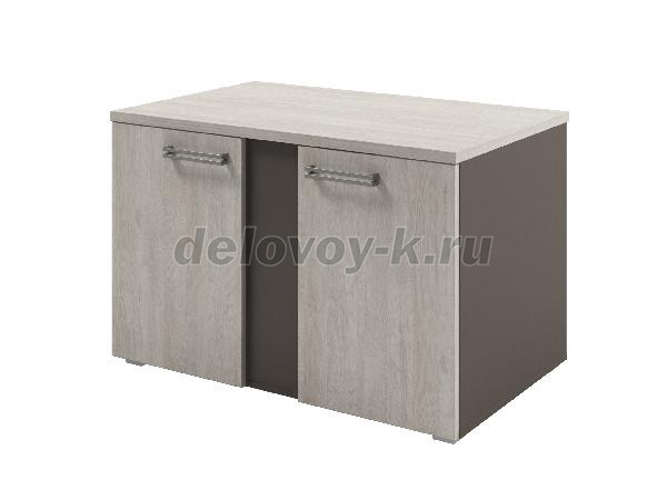 D-280 Тумба для оргтехники широкая. 2 отсека со съемными полками. рис1