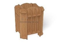 Тумба для полотенец Волна (20 мест), 860*860*1060 (каркас бук) рис1