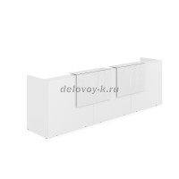 1КР-КЛ.002.1 Комплект Ресепшн с фартуком HPL 3632-750-1149 с подсветкой_Белый_Белый глянец рис5