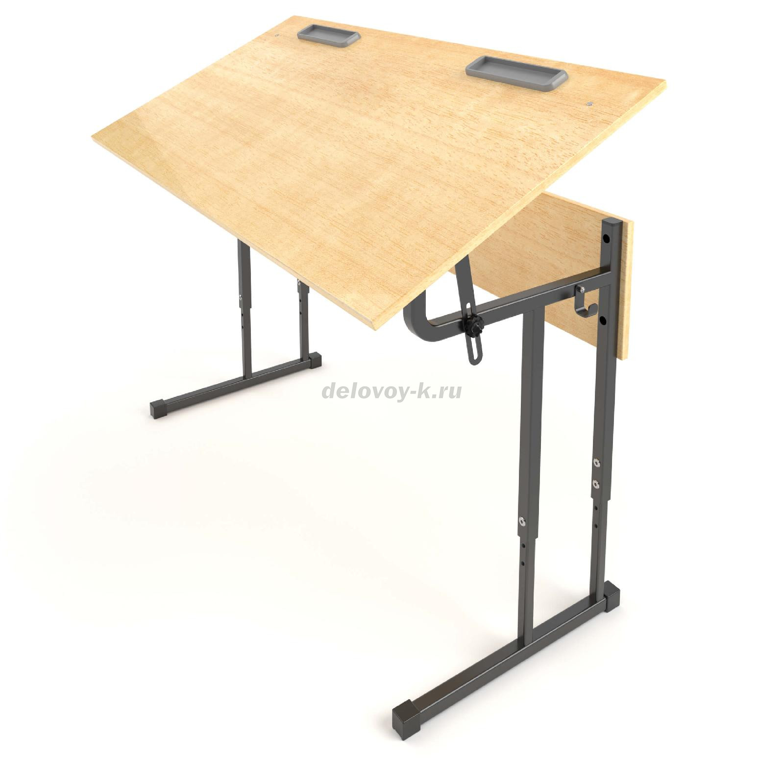 Стол ученический 2-мест. регулируемый с рег. наклоном столешницы 3-5 р.г.1200*500*580-700 с пр. угл. фото