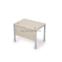 6МД.068 Стол рабочий с экраном из ЛДСП (1200-600-750) Шамони светлый_Алюминий матовый рис5
